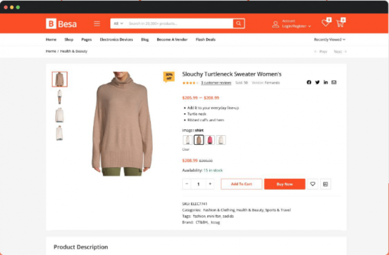 Besa Website screenshot 1