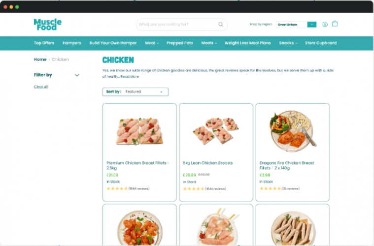 Muscle Food Website screenshot 2