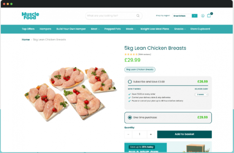 Muscle Food Website screenshot 3