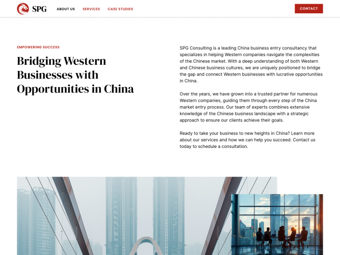 SPG Consulting Website screenshot 3