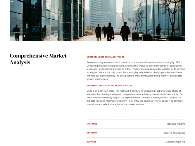 SPG Consulting Website screenshot 2