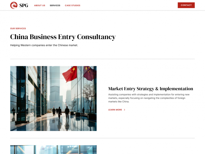 SPG Consulting Website screenshot 4