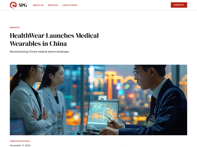 SPG Consulting Website screenshot 1