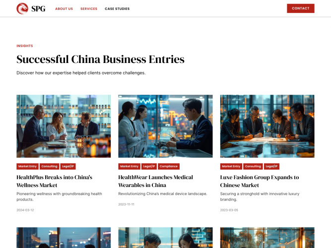 SPG Consulting Website screenshot 5