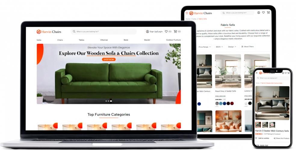 Furniture eCommerce PWA screenshot 1