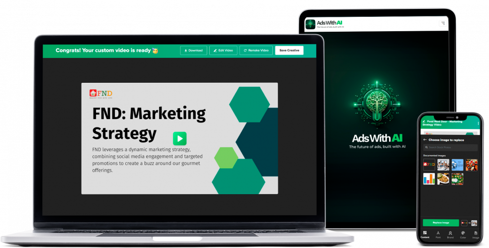 AI-Powered Web App for Ad Video Creation screenshot 1