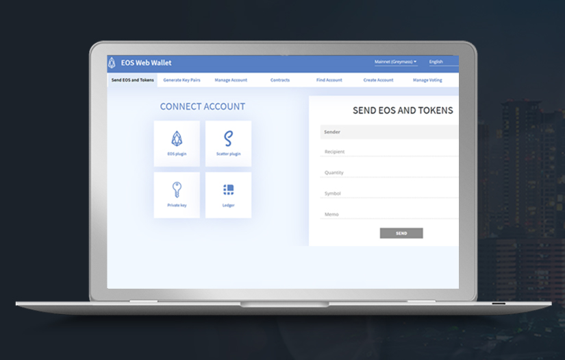 EOS Web Wallet screenshot 1