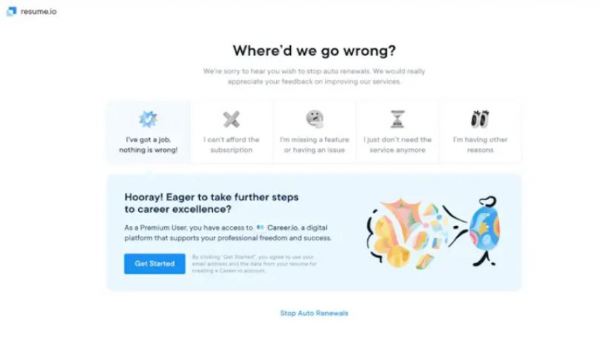 Resume.io screenshot 2
