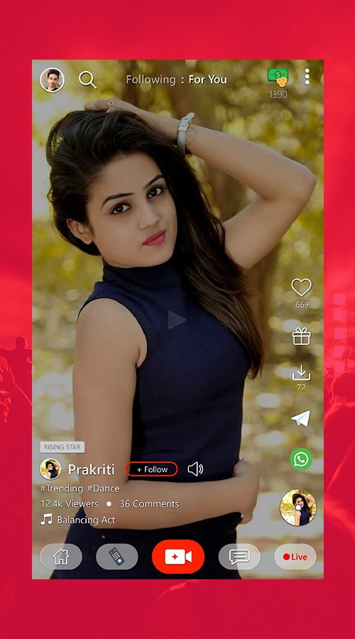 Tiktok Clone app development screenshot 1