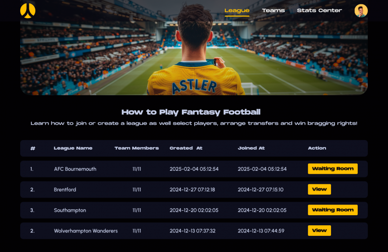 Fantasy Sports App Development screenshot 1