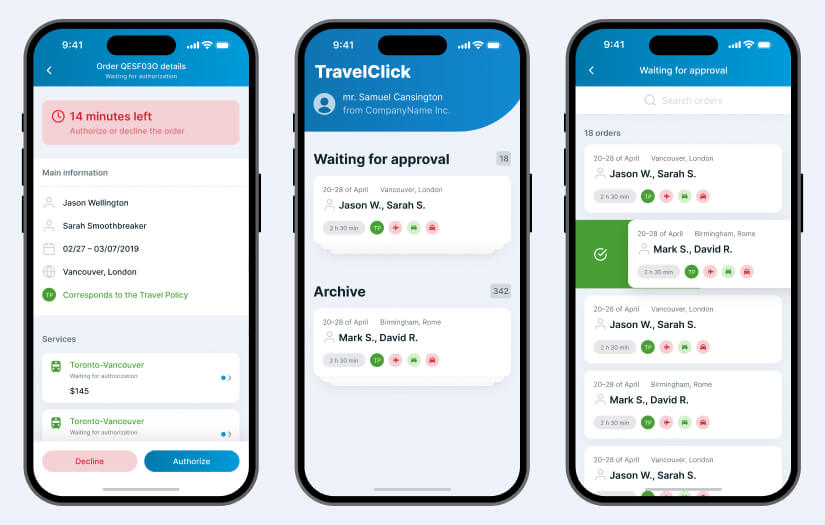 Travel-Click: Employee Business Trip Control Tool screenshot 1
