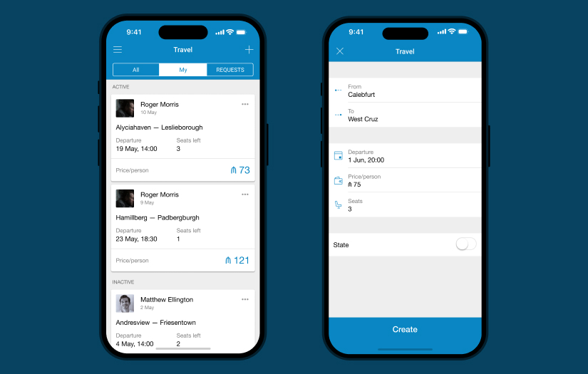 Thematic Communication App for Road Traffic Participants screenshot 1