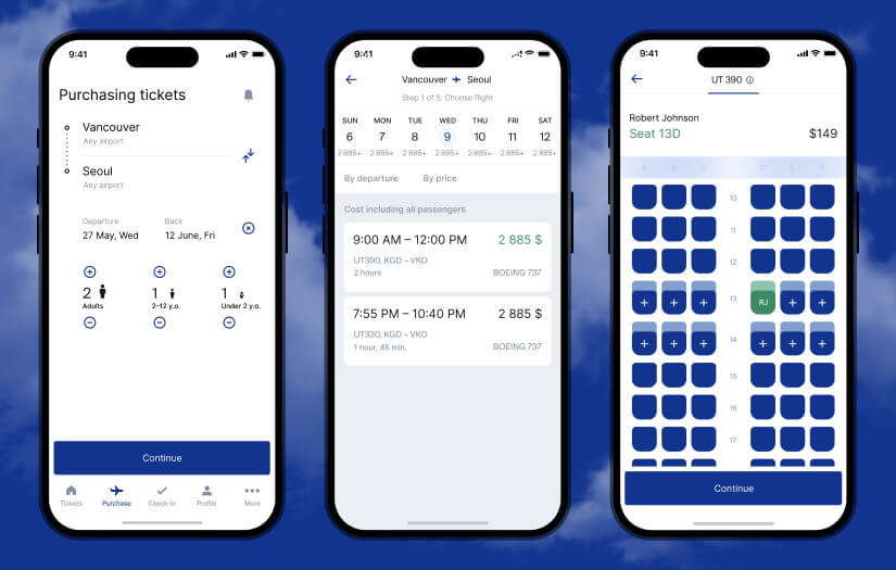 Utair App: Long-Awaited Update by KODE screenshot 1