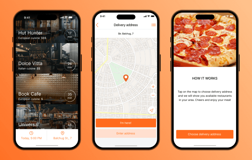 FoodFox, a mobile app offering swift food delivery from various restaurants screenshot 1