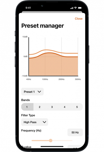 Smart Subwoofer Control App: MVP for iOS & Android screenshot 1