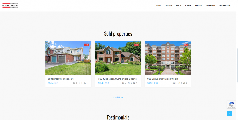 Real Estate Agent Website screenshot 1