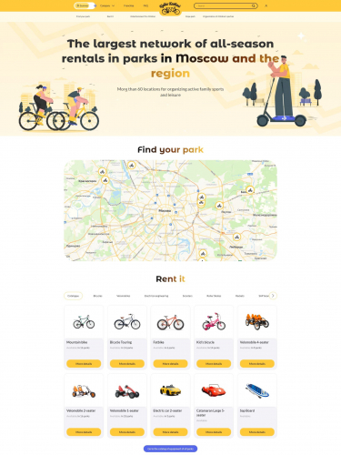 Website of the Kuti Katai rental service screenshot 1