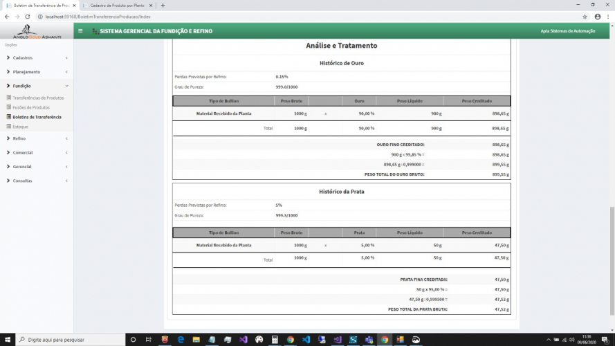 Gold Foundry and Refining Management System screenshot 4