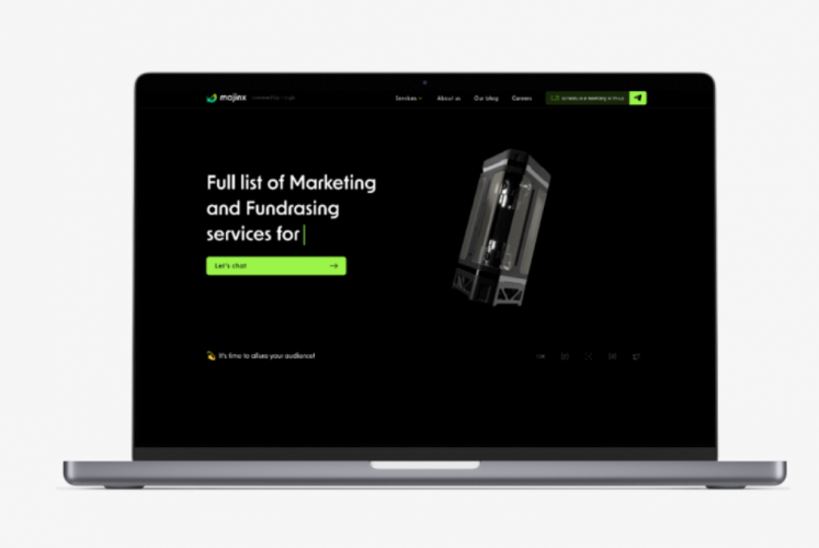 Corporate website for marketing agency Majinx screenshot 3