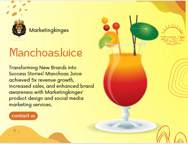 Marketingkinges offers digital marketing for Manchoas Juice. screenshot 1