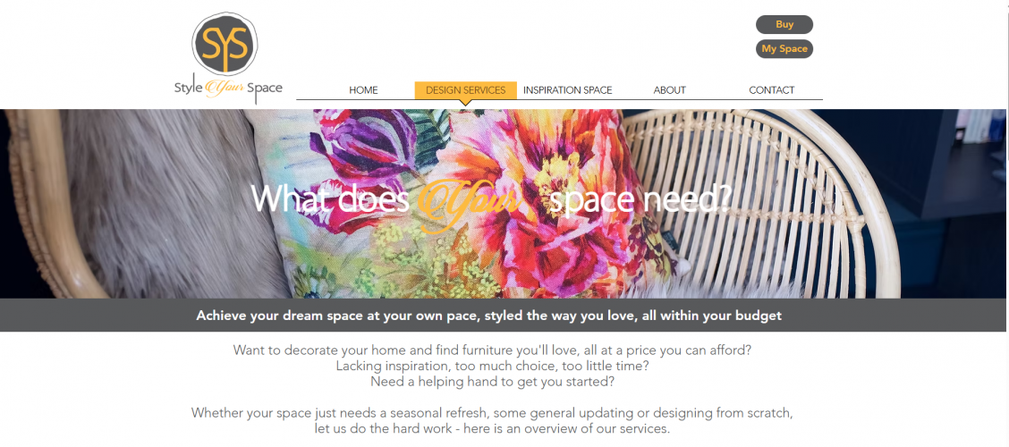 We got Style Your Space on Google's 1st page. screenshot 1