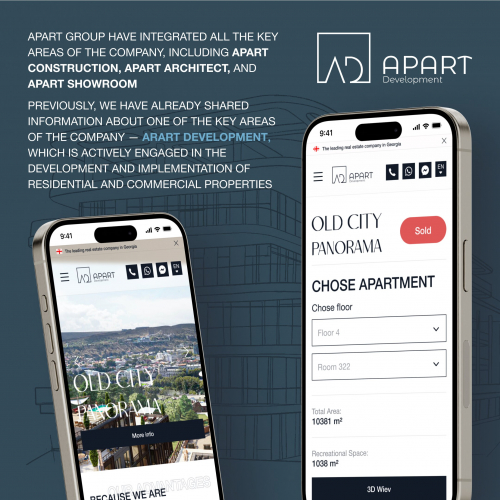 Website for the leading real estate developer in Georgia (country) screenshot 1