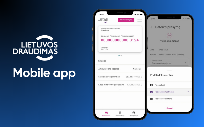 Secure and User-Friendly Mobile App for the Baltics’ Largest Insurance Provider, Lietuvos Draudimas screenshot 1