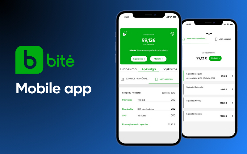 High-Rated Self-Service Mobile App for Baltic Telecom Leader Bitė Group screenshot 1