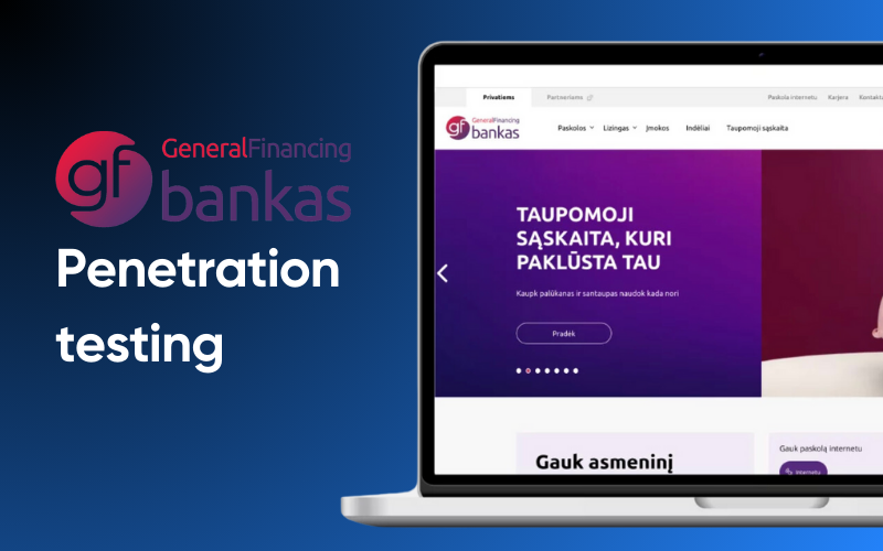 In-Depth Penetration Testing for GENERAL FINANCING BANKAS screenshot 1
