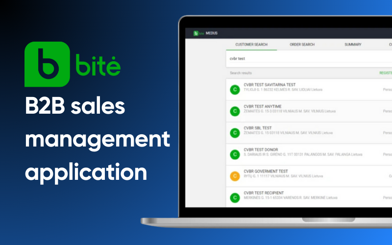 Transforming B2B Sales Performance for Bitė Group screenshot 1