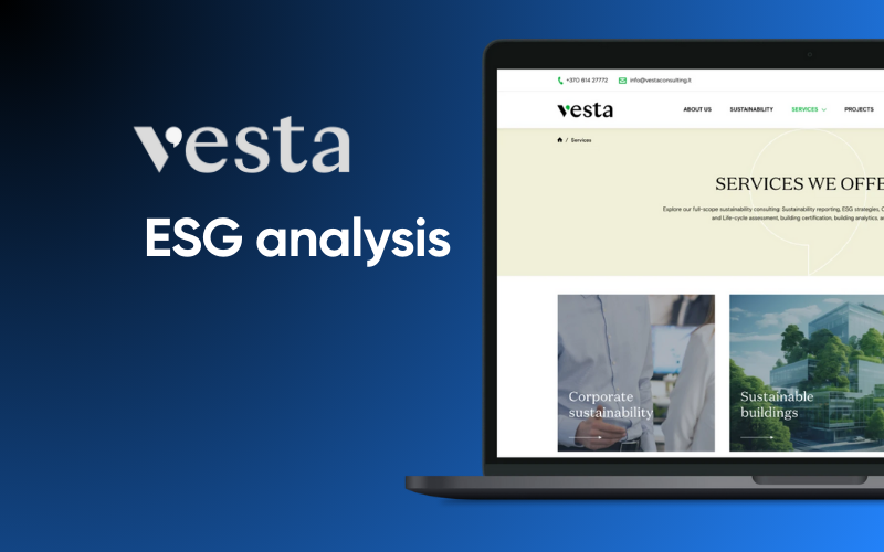 ESG Analysis for VESTA: Tailored Sustainability Solutions screenshot 1