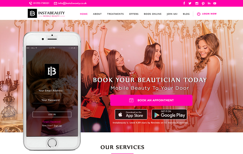 Instabeauty - Mobile Beauty in Cambridge screenshot 1