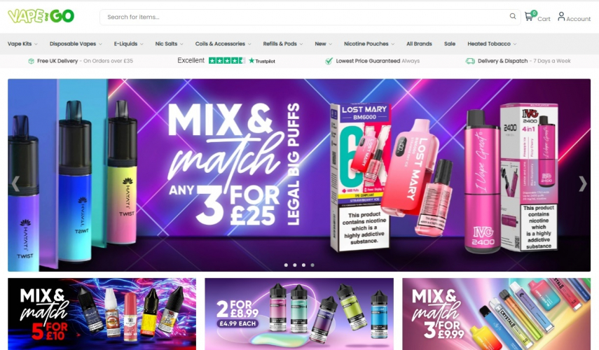 SEO for E-Commerce Vaping Store screenshot 1