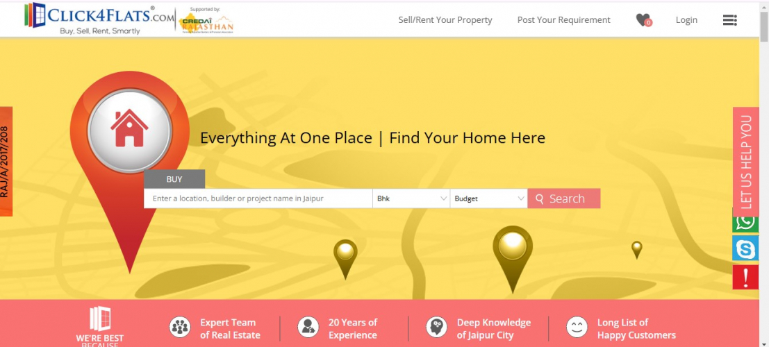 C l i c k 4 f l a t s - Property Portel screenshot 1