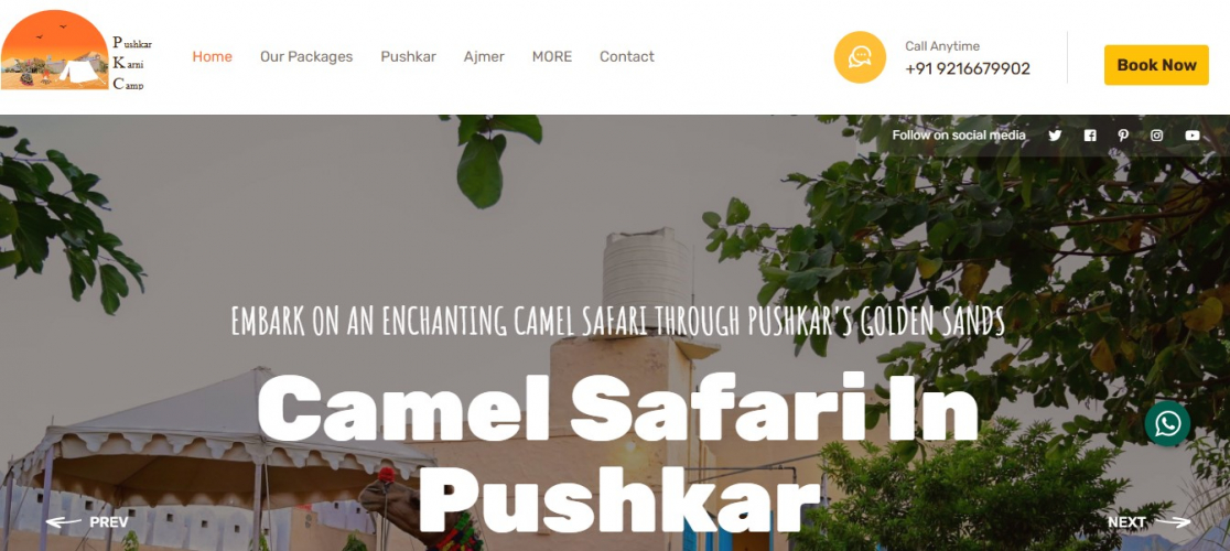 P u s h k a r K a r n i C a m p - Hotel Booking App Development screenshot 1