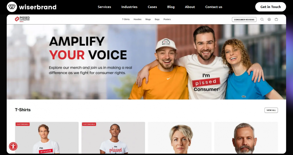 Consumer Advocacy Merch Store – Shopify Development screenshot 1