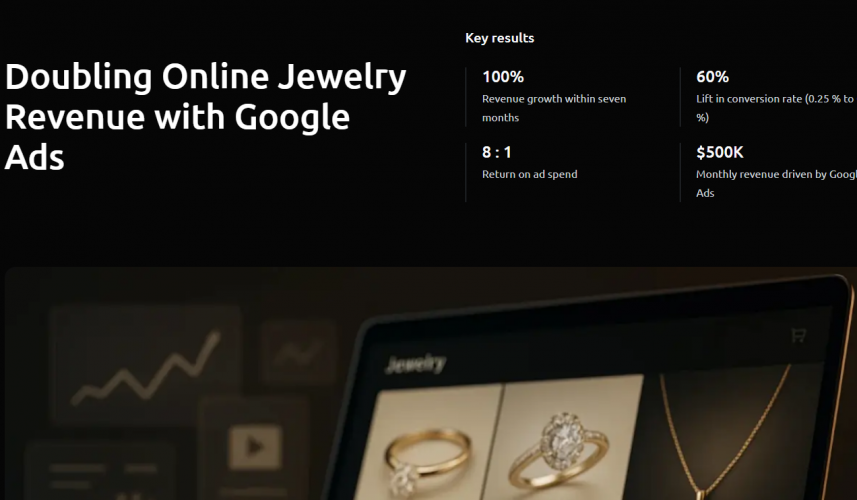 Doubling Online Jewelry Revenue with Google Ads screenshot 1