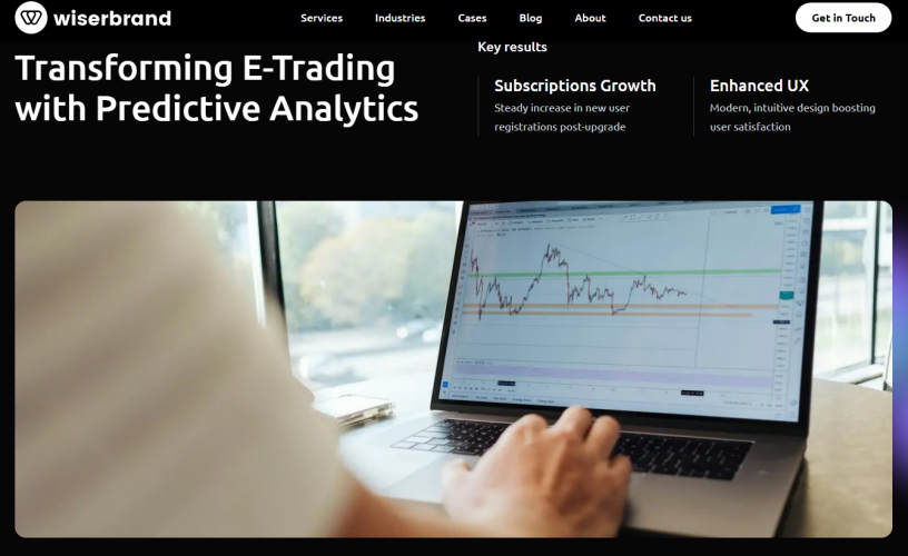 Transforming E-Trading with Predictive Analytics (Fintech industry - Custom Software Development) screenshot 1