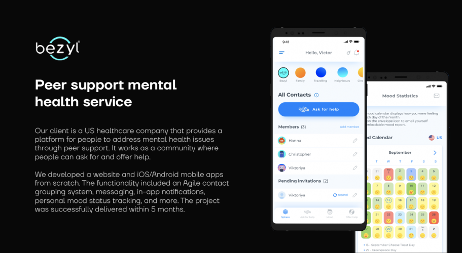 Bezyl - US mental health app screenshot 1