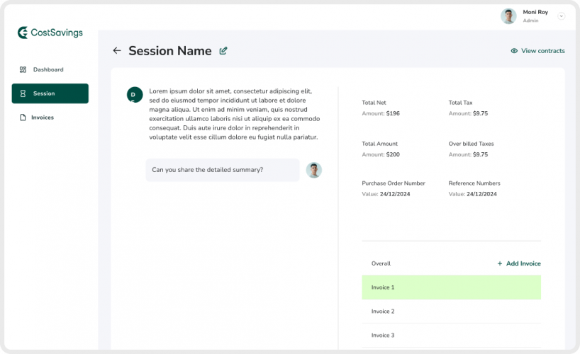 AI-Powered Invoice Editing Tool screenshot 1
