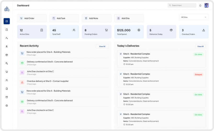 Procurement & Site Management App screenshot 2