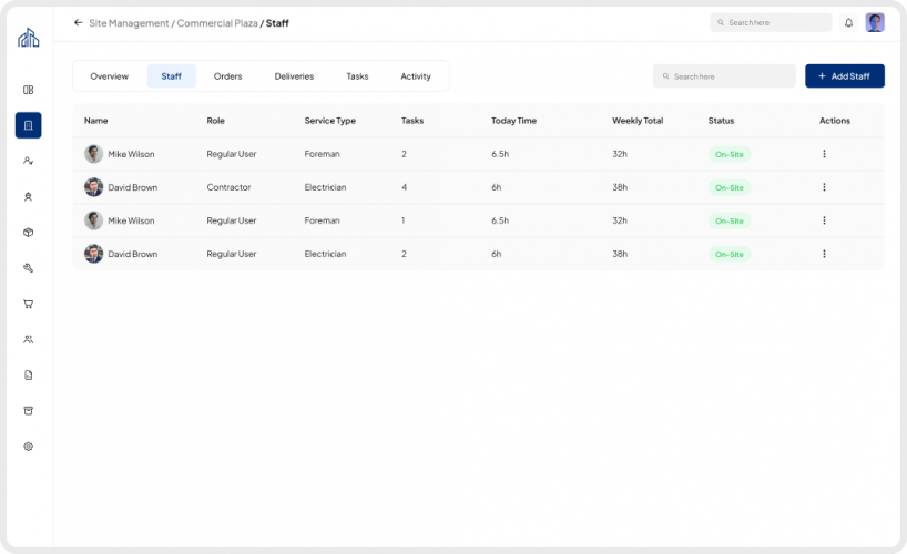 Procurement & Site Management App screenshot 1