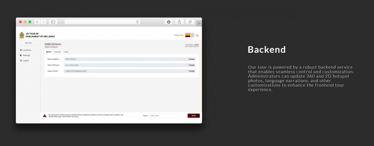 360 Tour of the Sri Lankan Parliament: screenshot 2