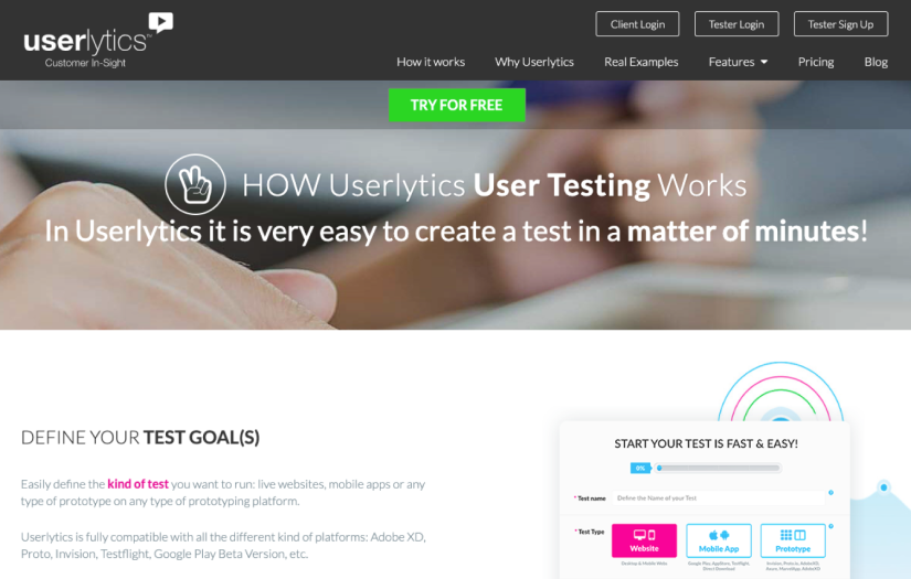 Userlytics screenshot 2