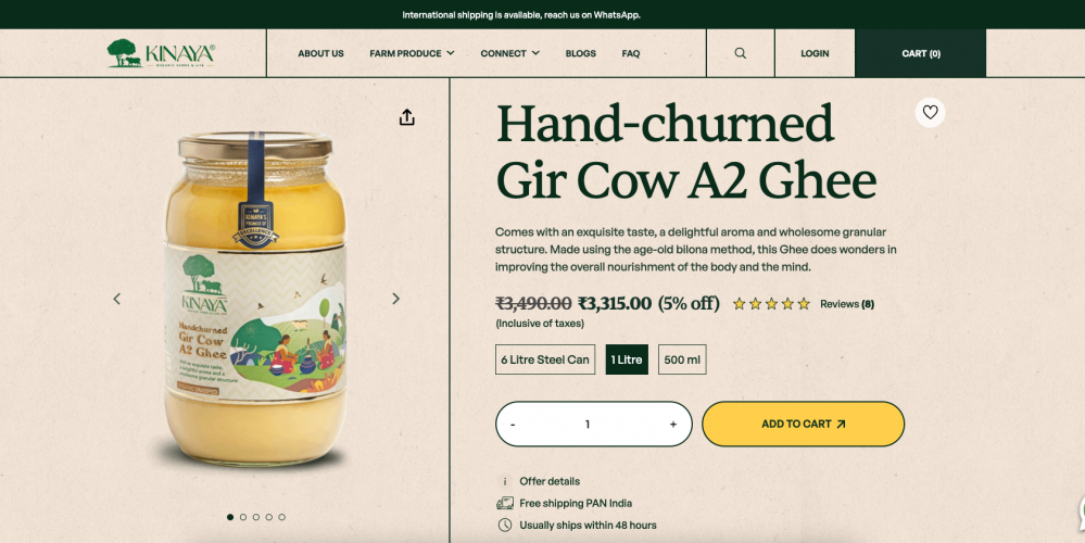 Kinaya Farms - eCommerce Website - Hyper Local screenshot 5