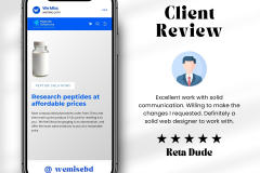 Client's Testimonials- Web Design-Medical Store