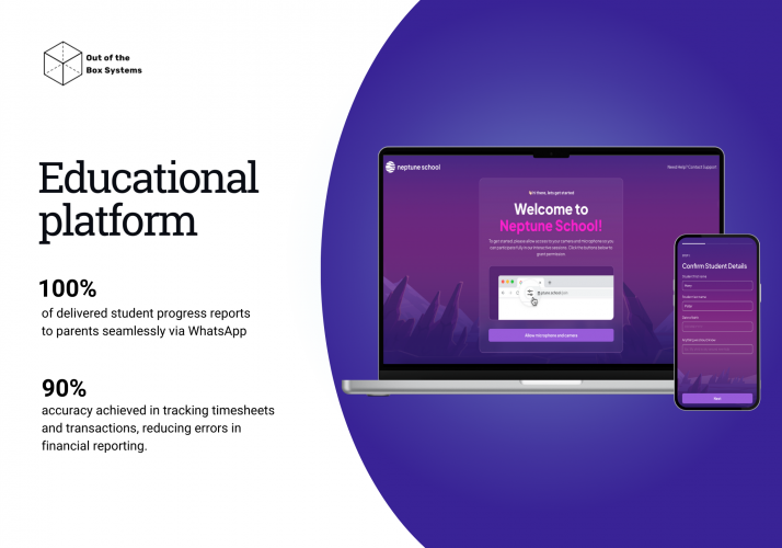 Educational platform Neptune School screenshot 1