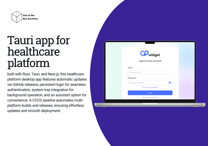 Tauri app for healthcare platform screenshot 1