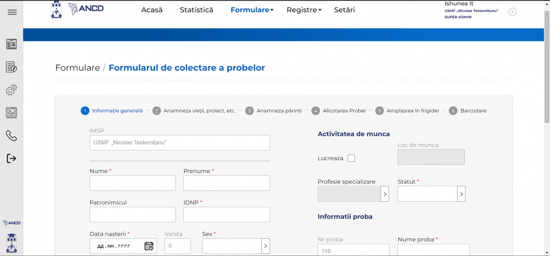 Register of biospecimens in Biobank screenshot 4