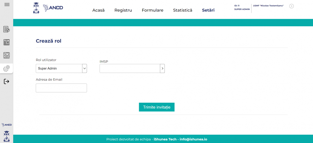 The electronic register of Covid-19 patients  screenshot 1